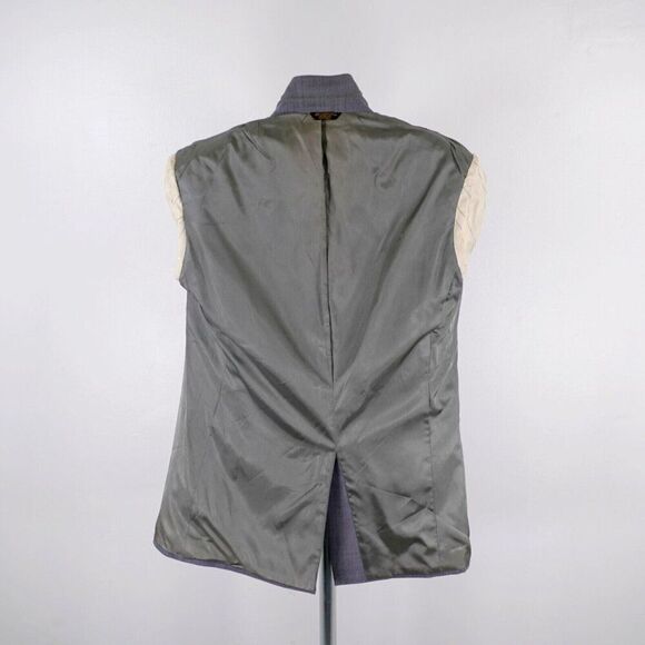 John Weitz Blue Gray Wool Blend 2 Gold Button Blazer 40L - Picture 13 of 13